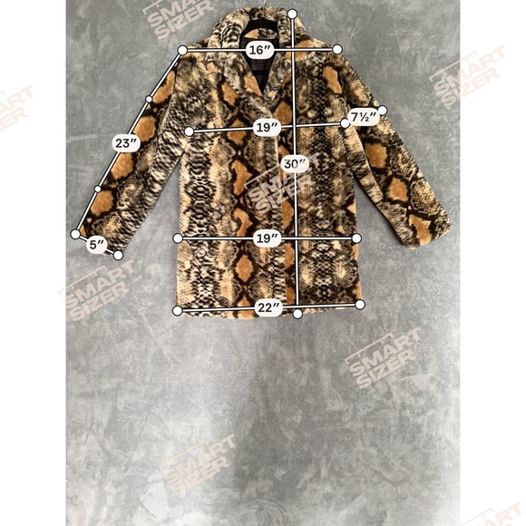 Democracy Faux Fur Brown & Black Python Snakeskin Snake Y2K Glam Animal Small - Picture 3 of 9